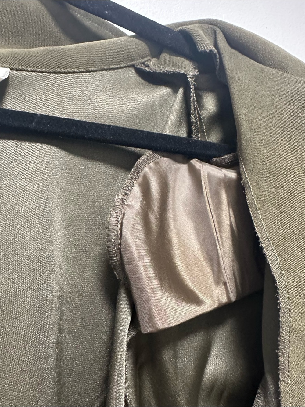 Vintage Victoria Holley Olive Green Suede Jacket - Picture 3 of 5